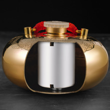 吉泉纯铜汤婆子厚注热水袋暖手宝暖手炉捂足疗按摩铜壶烫背保温