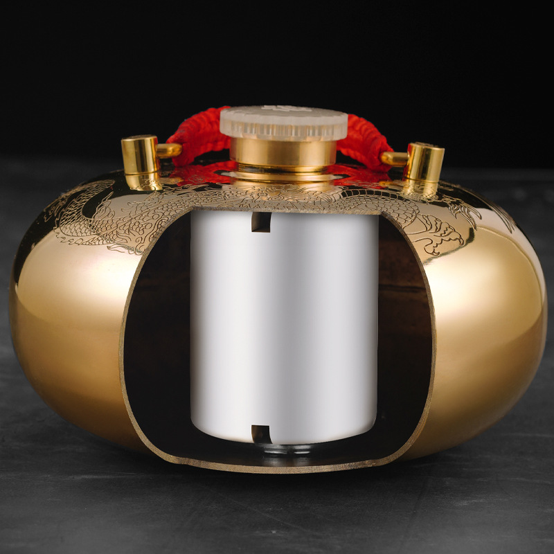 吉泉纯铜汤婆子厚注热水袋暖手宝暖手炉捂足疗按摩铜壶烫背保温