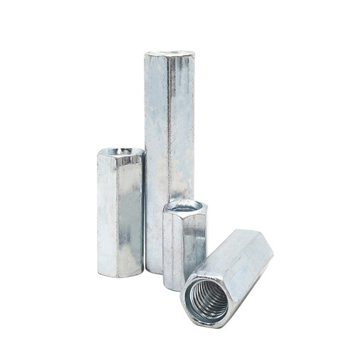 Galvanized screw joint nut hexagonal extension nut connecting nut M6M8M10M12M14 hexagonal nut
