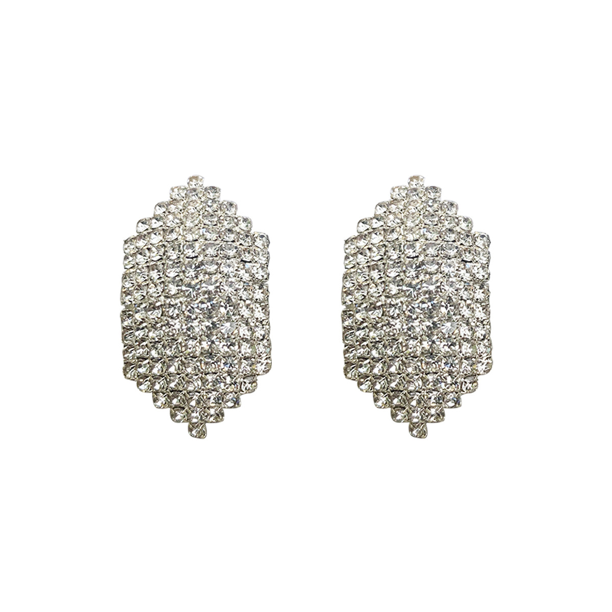 Mode Geometrisch Diamant Legierung Künstliche Edelsteine Ohrringe display picture 4