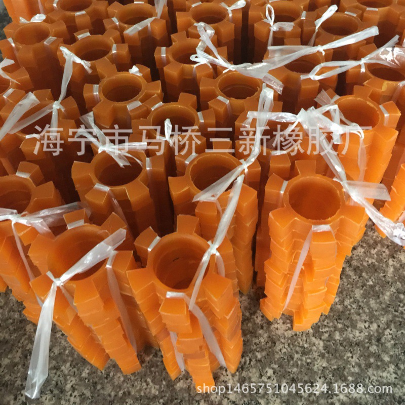 六角联轴器弹型圈垫块 牛筋橡胶六角减震块 水泵电机减震六角缓冲