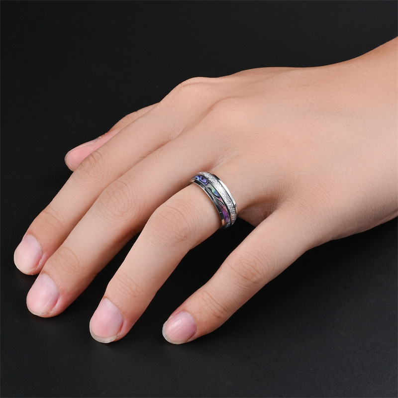 Simple Style Geometric Titanium Steel Polishing Silver Plated Unisex Rings display picture 11