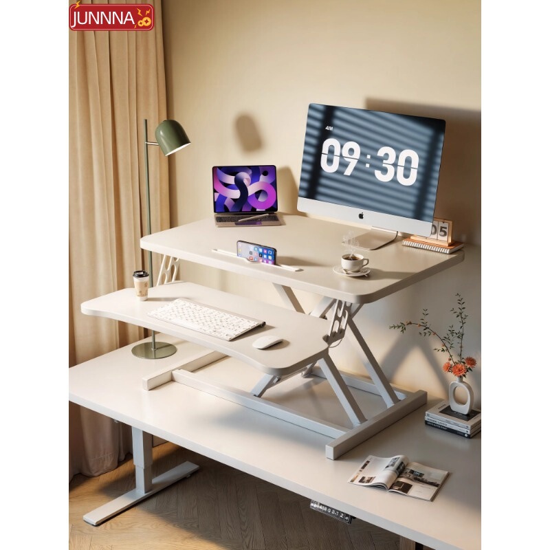 Computer Elevated Stand-Up Adjustable Workbench Office Desk Folding Bracket Adjustable Desktop Computer Table
