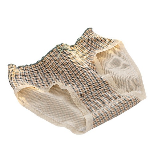 Japanese small floral women's underwear with fungus edge pure cotton crotch top girl student cute women's briefs wholesale