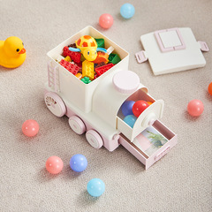 新品卡通火車兒童玩具整理收納箱多功能創意儲物大號藥箱零食