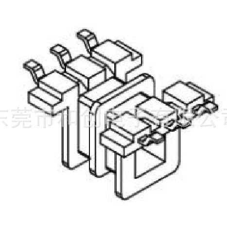 EE8.3变压器骨架EE8.3双槽卧式贴片3+3骨架BOBBIN