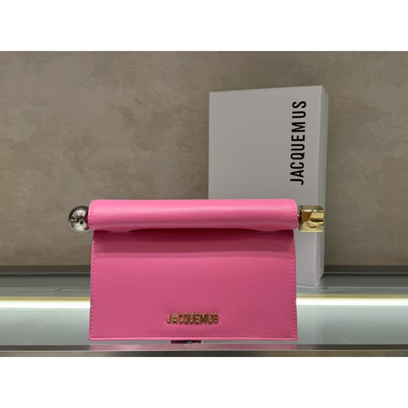 本革 Jacquemus2025 新作プラスチックバッグ多用途小型スクエアバッグショルダークロスボディ小型バッグカーリングチェーンバッグ|undefined