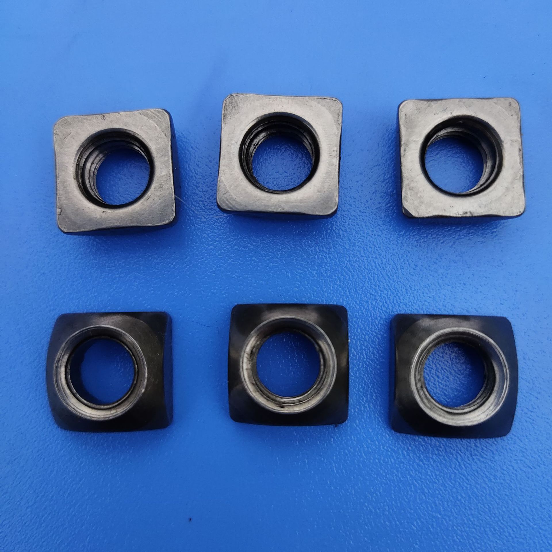 四角螺母镀彩锌方形螺母滑块型螺帽四方螺母