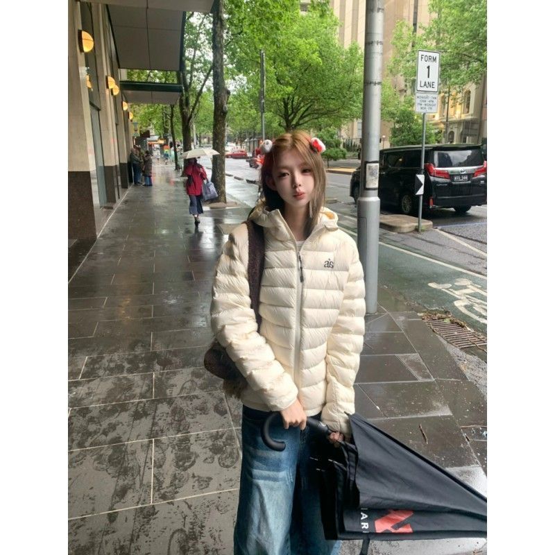 冬季排骨羽绒服女白鸭绒情侣外套轻薄宽松保暖新款2024加厚YL轻奢|undefined