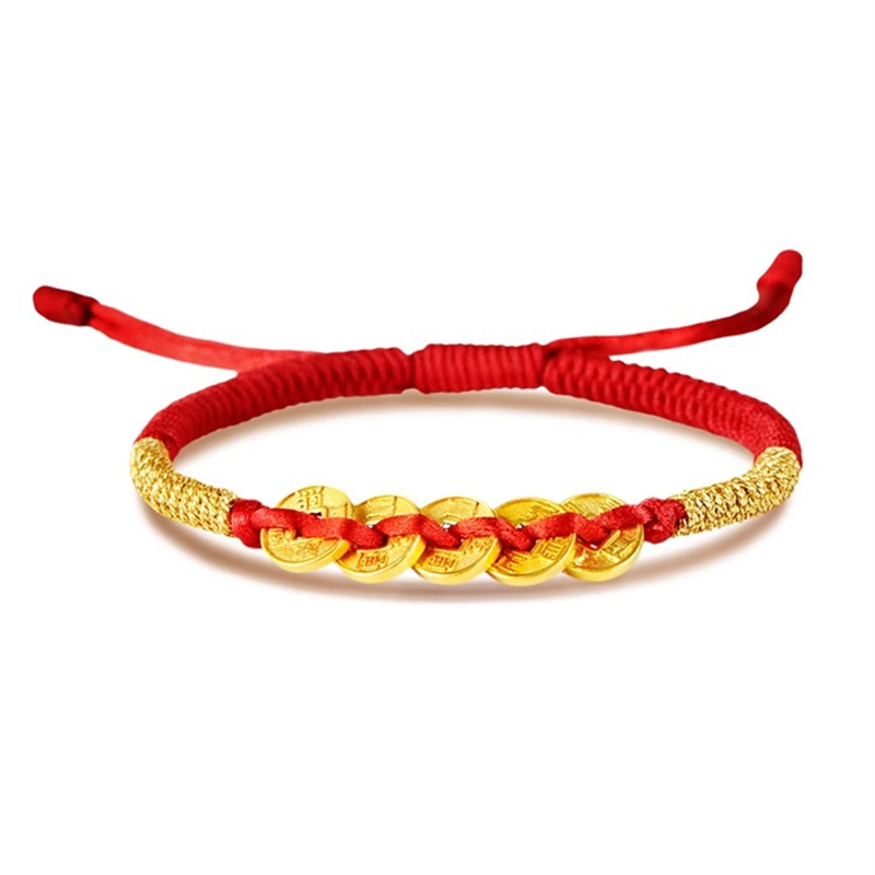 순금 오제 동전 (0.6g 세트) + 손으로 짠 끈 + 선물 상자