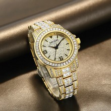 高端正品土豪金满钻男表黄金色奢华镶钻大牌重工欧美风男士手表