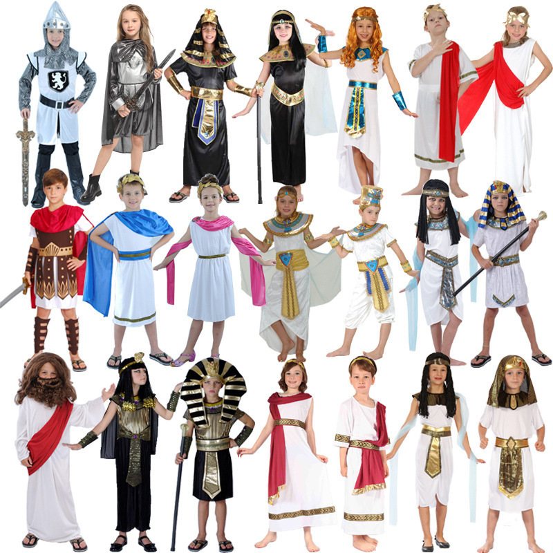 Children's Day Unisex Egyptian Pharaoh Princess Performance Clothes Greek Prince Roman Samurai Knight Costume Children's Day Unisex Egyptian Pharaoh Princess Performance Clothes Greek Prince Roman Samurai Knight Costume