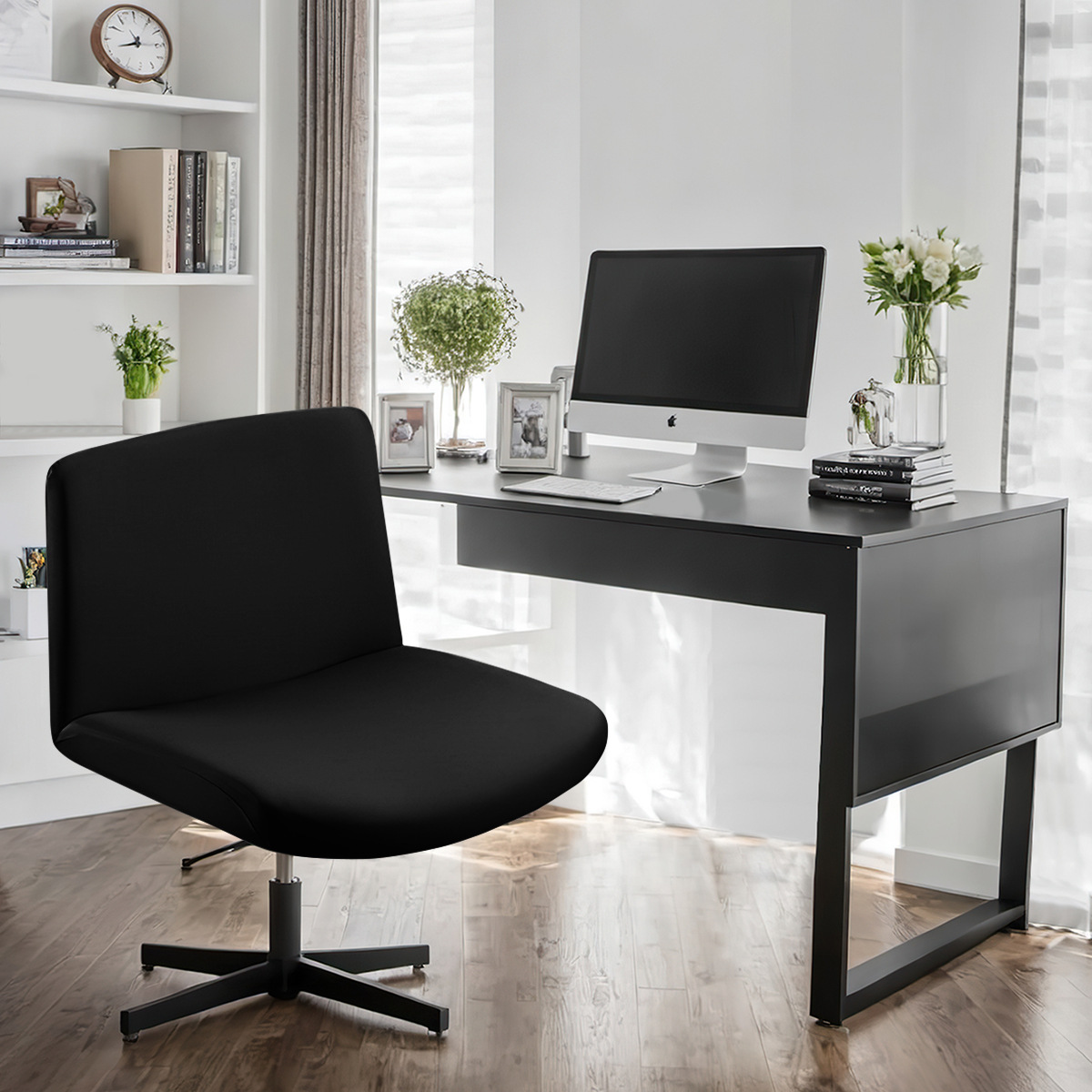 Amazon en stock cubierta de silla de color sólido elástico seda de leche cubierta de silla de oficina impermeable universal cubierta de silla de computadora