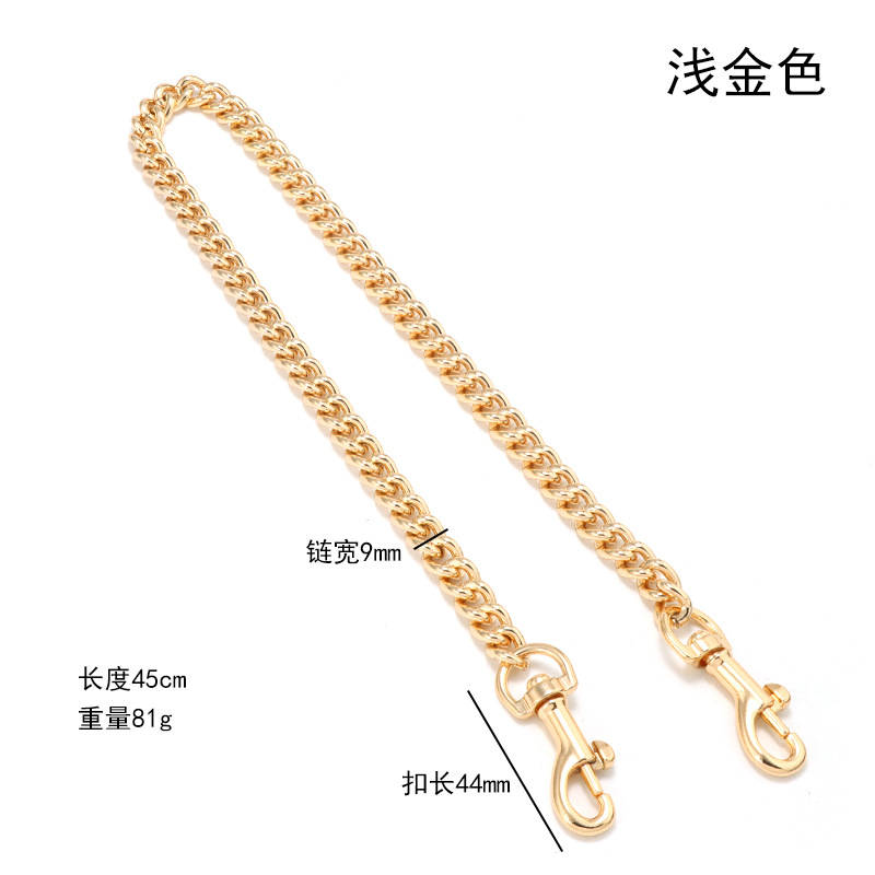 Cadena de Extensión de Metal para Bolso con Colgante de Camelia