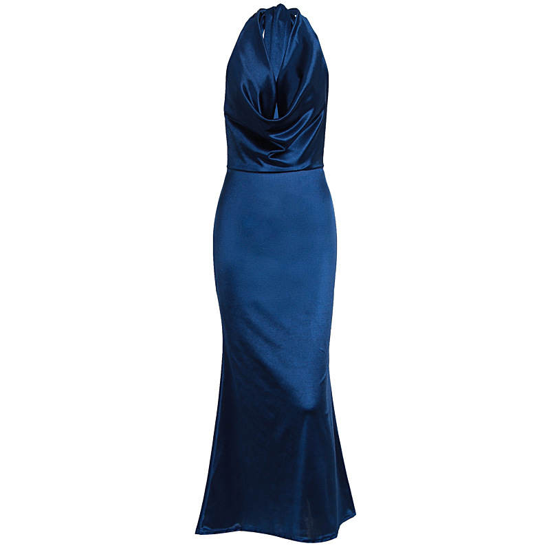 Women's Long Dress Halter Neck Backless High-End Fashion Sexy Sway Neck Spring Autumn Summer Casual_voghion.com