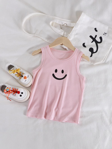 Children's new fashion vests for boys summer, unisex spaghetti strap tops for girls, baby ice silk tops - factory wholesale