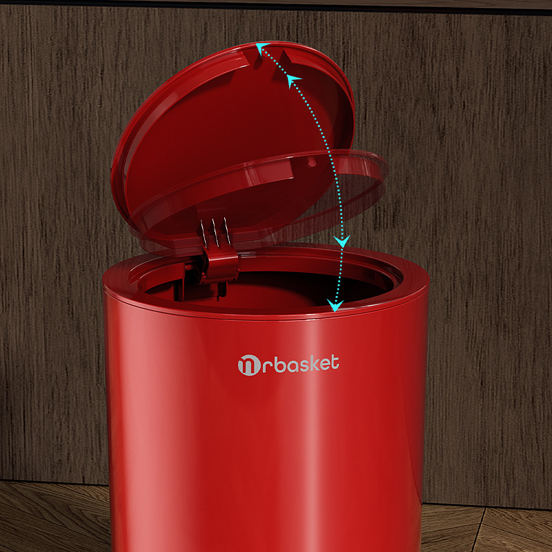 Bote de basura de estilo retro, hogar, gran cocina de alto valor, sala de estar, inodoro, baño, dormitorio simple, canasta de papel de lujo ligero