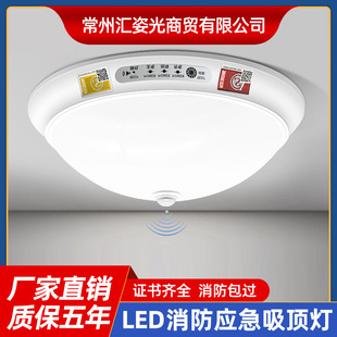 Led fire emergency lighting ceiling type voice control human body induction light home shopping mall corridor power outage emergency light