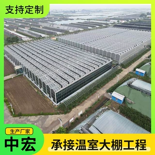 玻璃温室大棚建造 智能温室工程 花卉蔬菜种植温室 连栋玻璃温室