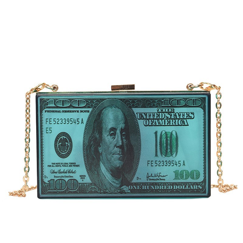 Fashion acrylic box bag womens bag 2022 new dollar chain bag 18115cmpicture1