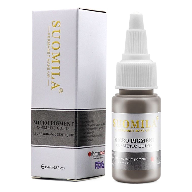 15ml Cross-border Exclusive for Semilla German Raw Material Semi-permanent Embroidery Color Fog Eyebrow Eye Line Floating Lip Eyebrow Color Milk