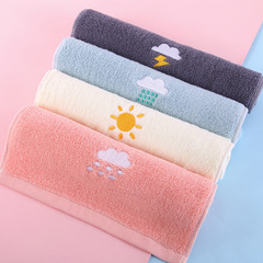 Children's towels 100% cotton wholesale thickened household absorbent cute embroidered children's face towels 100% cotton wholesale children's towels
