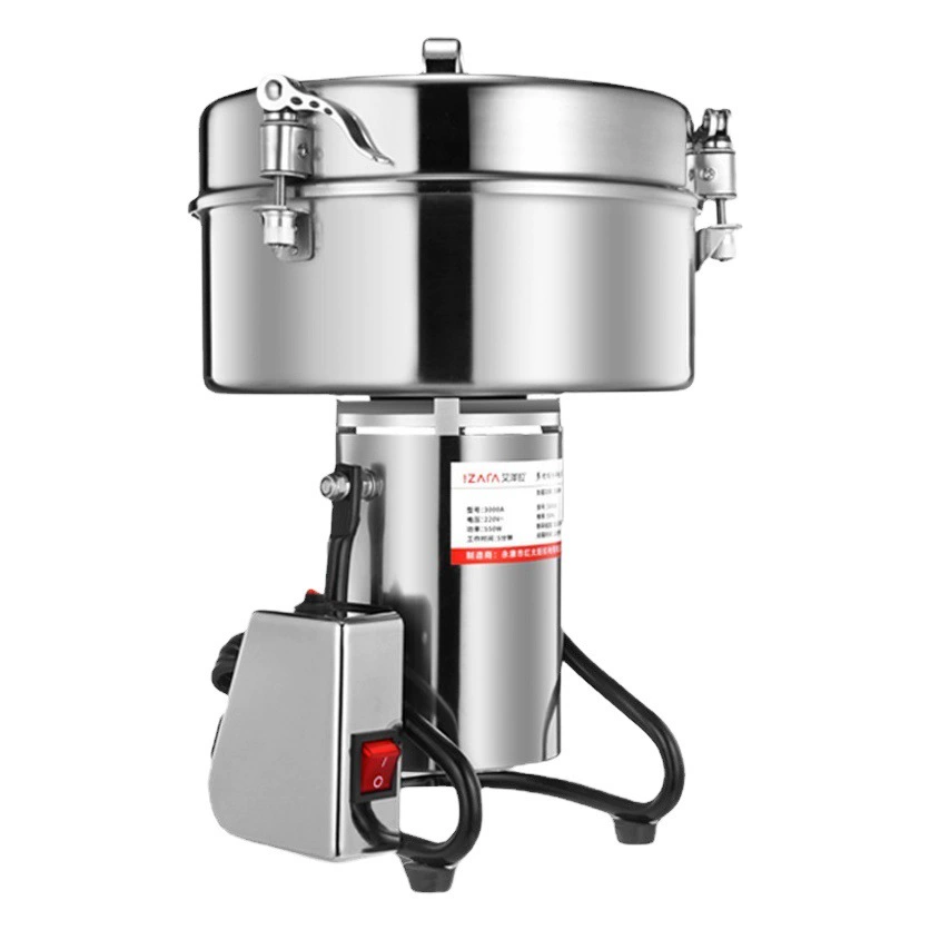 Мельница Aizera 4500 г, коммерческая машина для производства порошка китайских лекарственных трав, бытовая мельница из нержавеющей стали, высокоскоростная сухая мельница