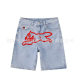 Cross-border European and American Hip Hop Flying Dog AliExpress Hot-selling Printed Denim Shorts Men's High Street Trendy Ins Casual Pants