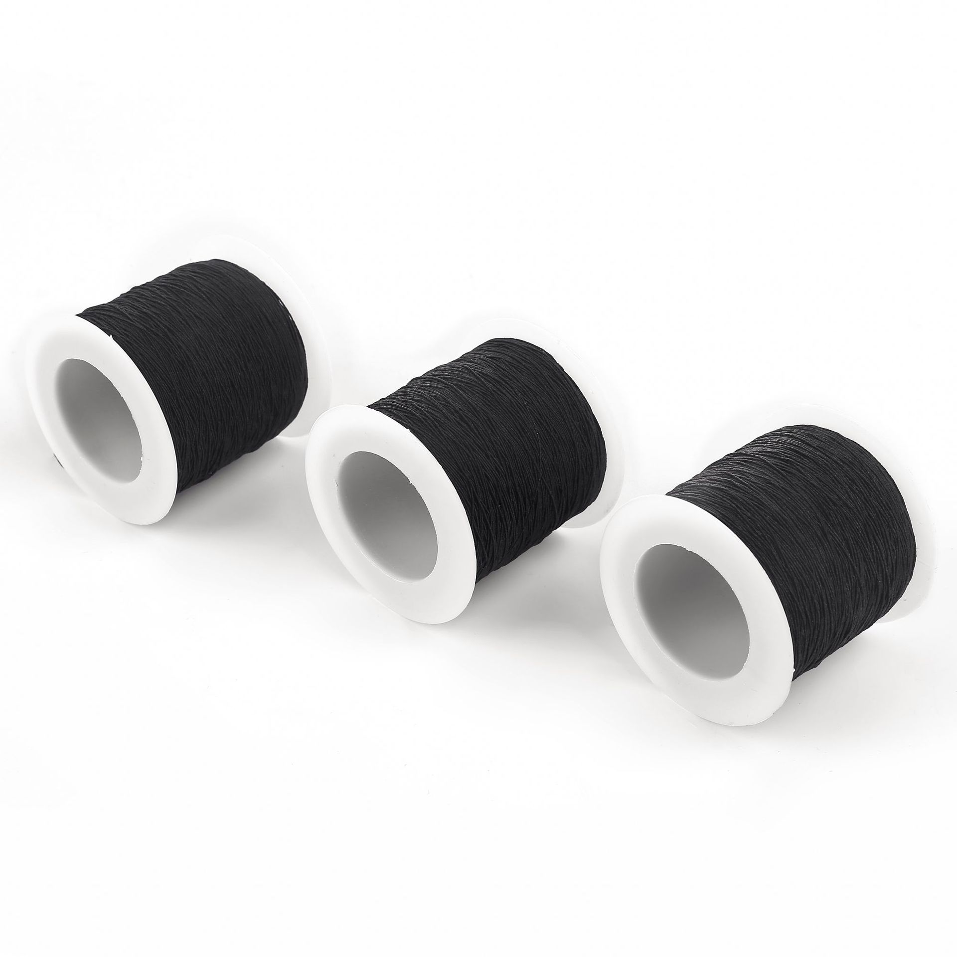 Wholesale factory ultra-fine black and white 0.3mm sewing elastic thread, high elasticity rubber band thread pleated bottoming loose tension line