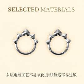 F136钛合金独特铰链锆石穿刺饰品耳环鼻环闭合环唇环接口环