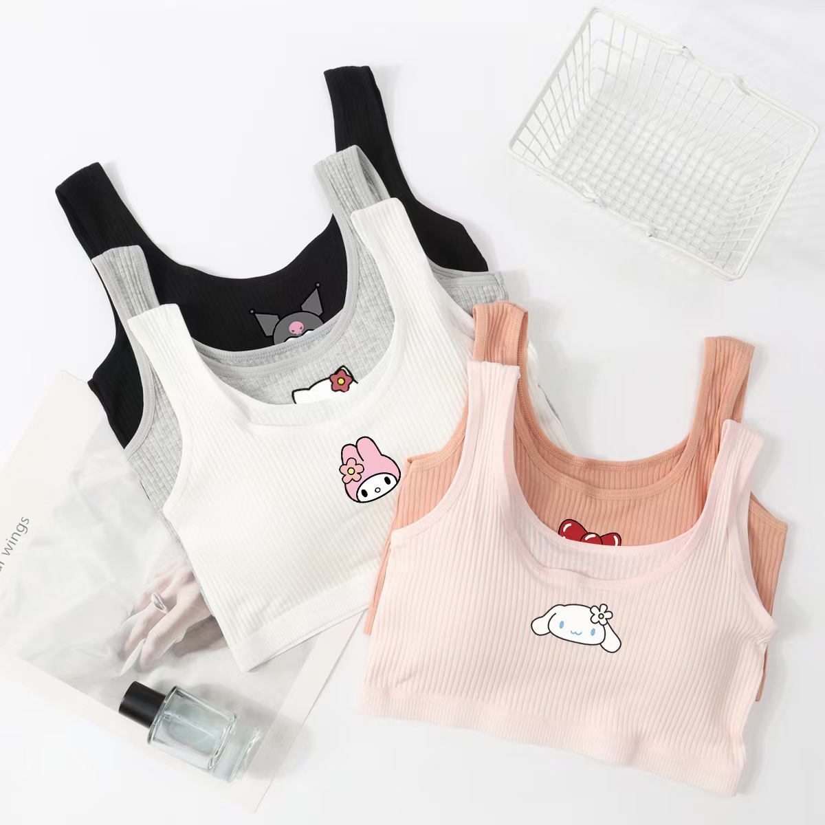 Girls' Intimates, Junior High School Students, High School Students, Female Middle School Students, Pure Cotton Development Period Cute Little Vest Girls' Bra
