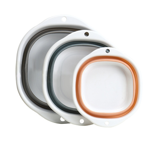 Square folding washbasin stand infant and toddler laundry basin dormitory household telescopic water basin children's washbasin vegetable basin
