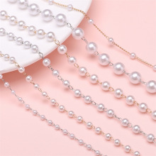 ABS珍珠链链条连线珠婚纱链 手工diy配件发饰材料手串珠饰品配件