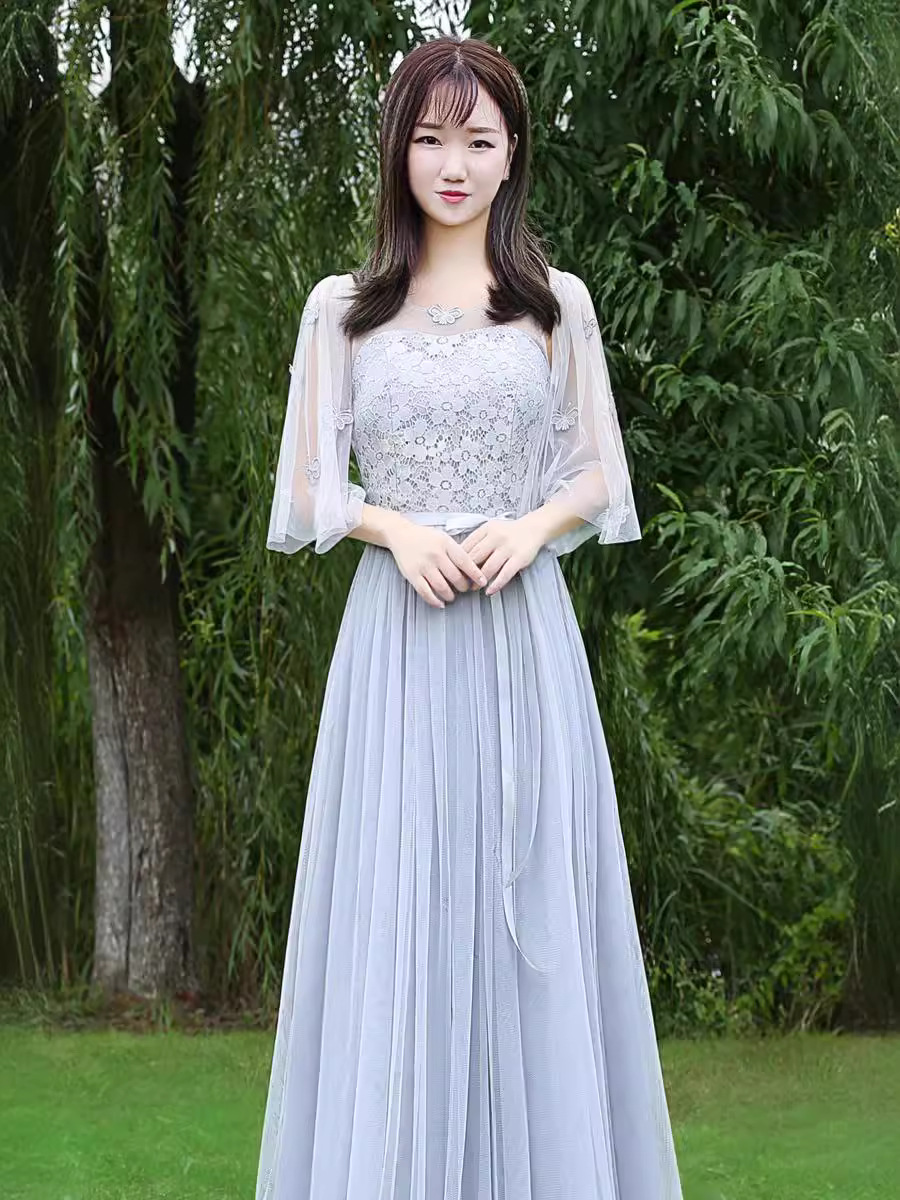 Длинное платье подружки невесты, кружевное вечернее платье, для подружки невесты, кружевное платье