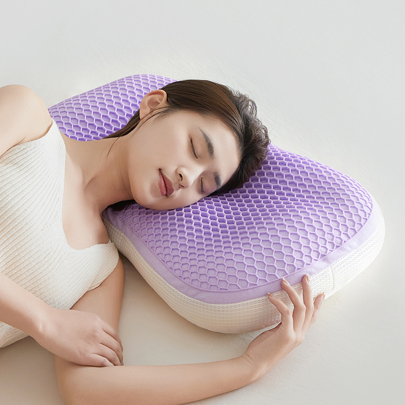 【冷却TPEハニカム枕】夏は涼しい、冬は暖かい、両用枕、頸椎枕、ネックピロー、大人用