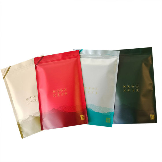 Spot thickened General green black tea Kraft paper bag half a catty loose tea packaging bag aluminum foil self-sealing zipper wholesale