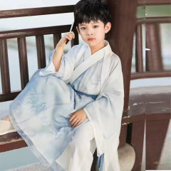 新商品の春夏子供の漢服の古風な男の子の中国風の唐装の超仙の気質の古装の坊ちゃんは秋のモデルを演じます。