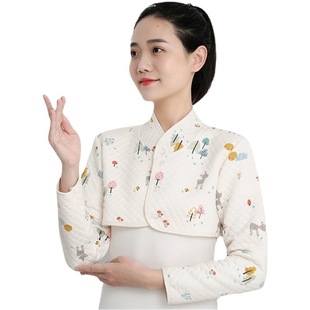 Autumn and Winter Shoulder Pad Warm Sleeping Pure Cotton Women's Cold-proof Long Sleeve Shoulder Pad Neck Artifact Shoulder Pad
