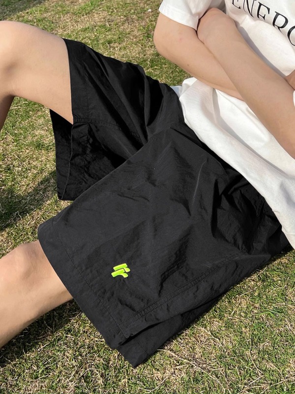 夏薄いナイロンタッスロンアイスシルク速乾ショーツメンズカジュアルルーズランニングスポーツ5点パンツトレンディ|undefined