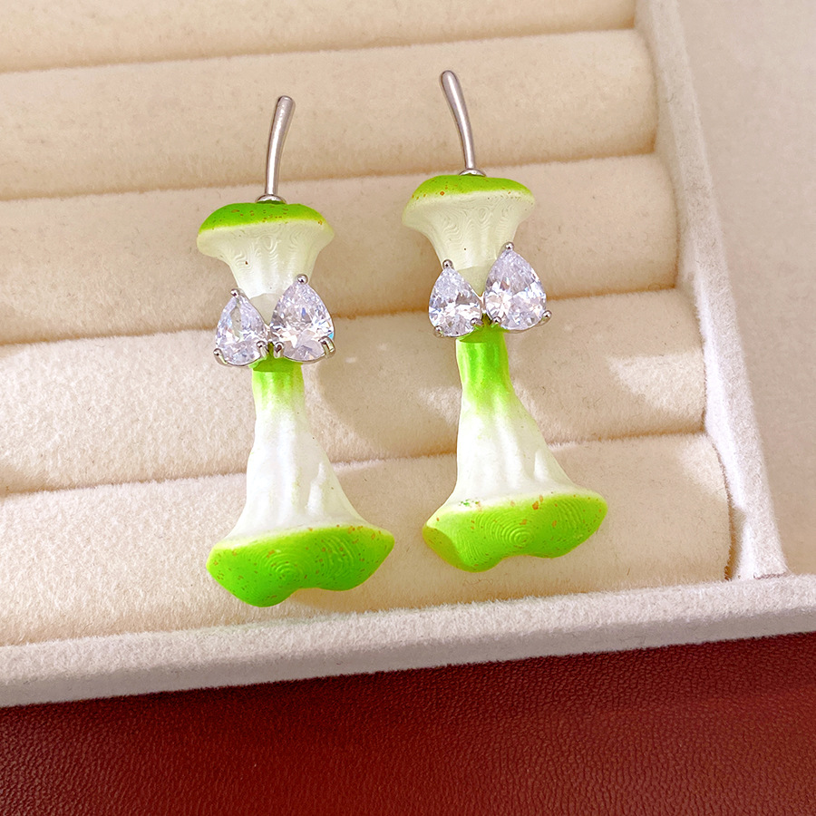 Cuentas de resina de zircón manzana collar de perlas de lujo ligero nicho cadena de clavícula pequeña fresca y dulce temperamento conjunto de joyas