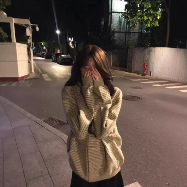美式复古条纹连帽卫衣女秋季2025新款宽松慵懒氛围感百搭辣妹外套