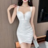 Open back camisole dress with tight fitting buttocks