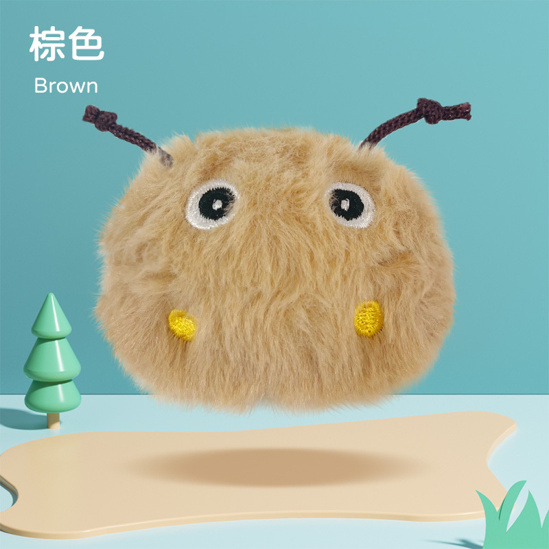 Mascota llamando a la bola de peluche sonido de juguete de dibujos animados animal divertido gato bola resistente a los arañazos resistente a los mordiscos