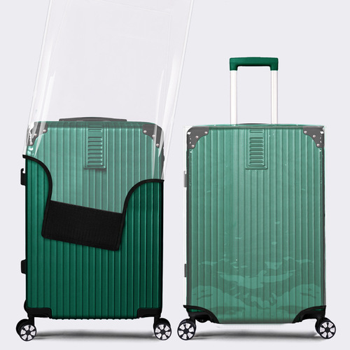 30mm Thick Luggage Protection Cover Durable Waterproof Stain-Resistant Study Travel Suitcase Anti-Dust Suitcase Cover Transparent Suitcase Bag