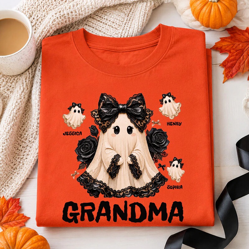 Stylish Halloween Grandma-Themed T-Shirt—Customizable, the Perfect Gift for Your Grandma Stylish Halloween Grandma-Themed T-Shirt—Customizable, the Perfect Gift for Your Grandma
