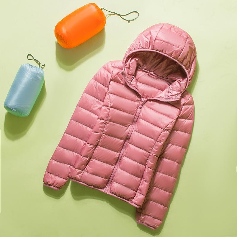 Cross-border 2021 New Korean-style Hooded Ultra-light Lightweight Down Jacket Women's Winter Wear Short Slim-fit Large Size Jacket