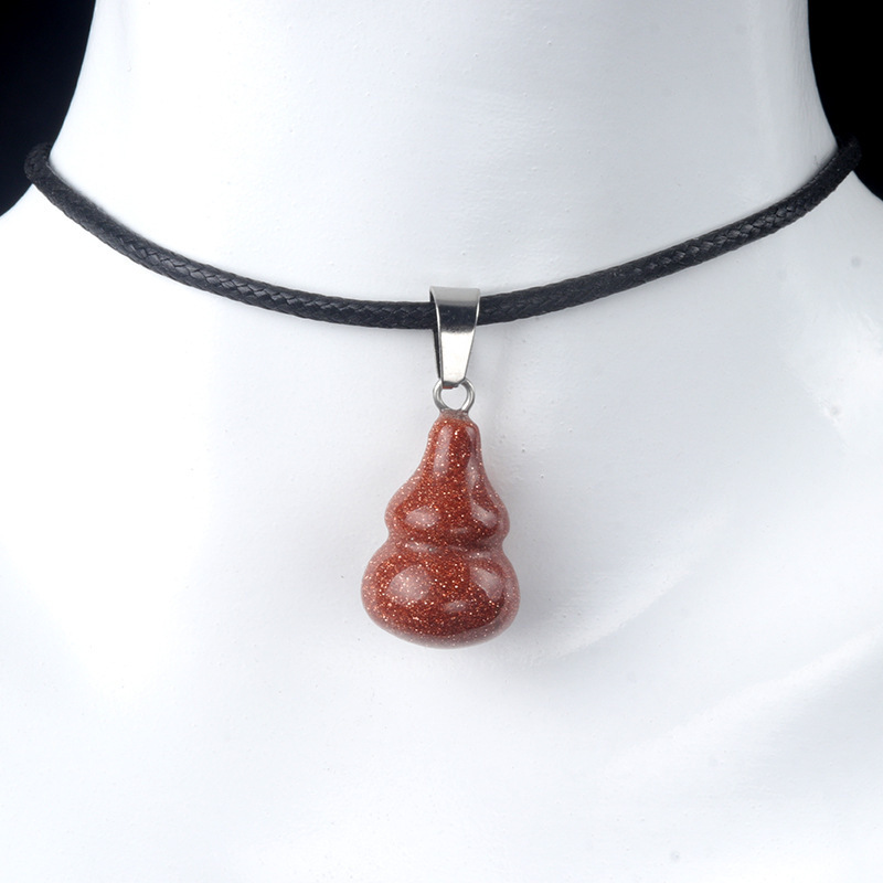20mmヒョウタンペンダント天然水晶半宝石ヒョウタンペンダントDIYイヤリングネックレスアクセサリーアクセサリー|undefined