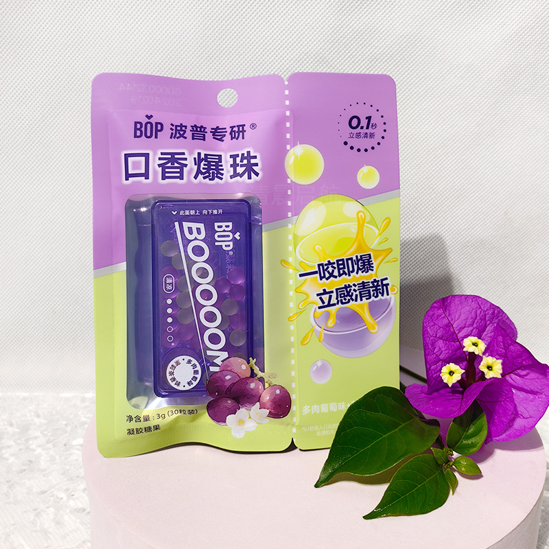 Bop Chewing Gum with Popping Beads for Adults and Children, Freshens the Mouth, Household Use, Wholesale from the Manufacturer, Free Shipping, Dedicated for Dropshipping