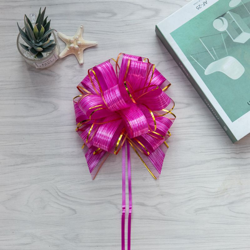 Fábrica directa 50 nuevo hilo de nieve corteza estriado flor de Navidad embalaje de regalos de Hong Kong mano flor perezosa nudo