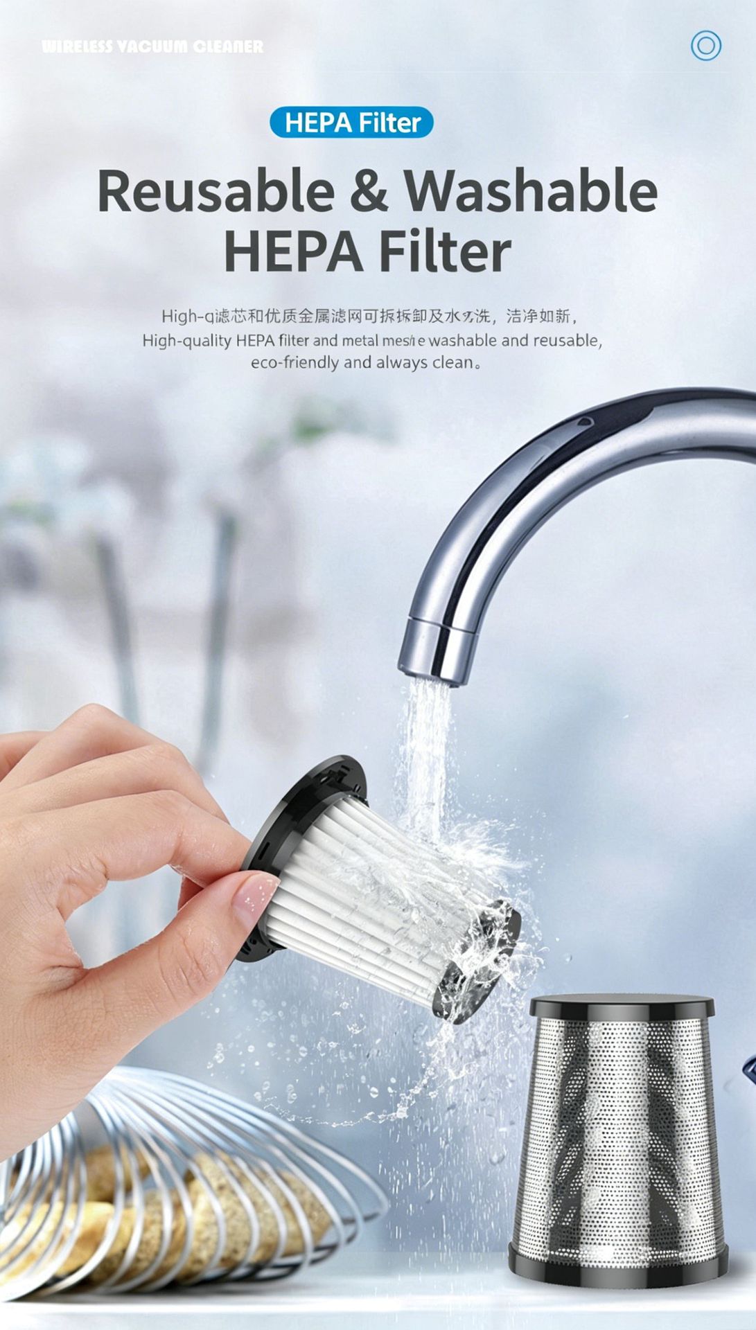 Car Vacuum Cleaner Car Wireless Charging Car Home Handheld 120W High Power Suction Wet and Dry Cross Border